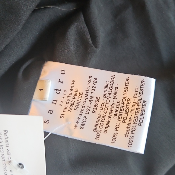 Sandro Black Lace Dress size 1 (US 4) - Picture 11 of 12